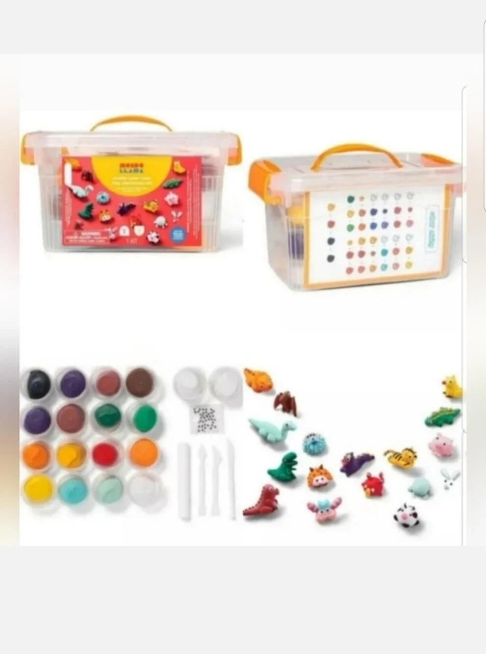 NEW! Mondo Llama Create-Your-Own Clay Characters Kit - Multicolor NWT